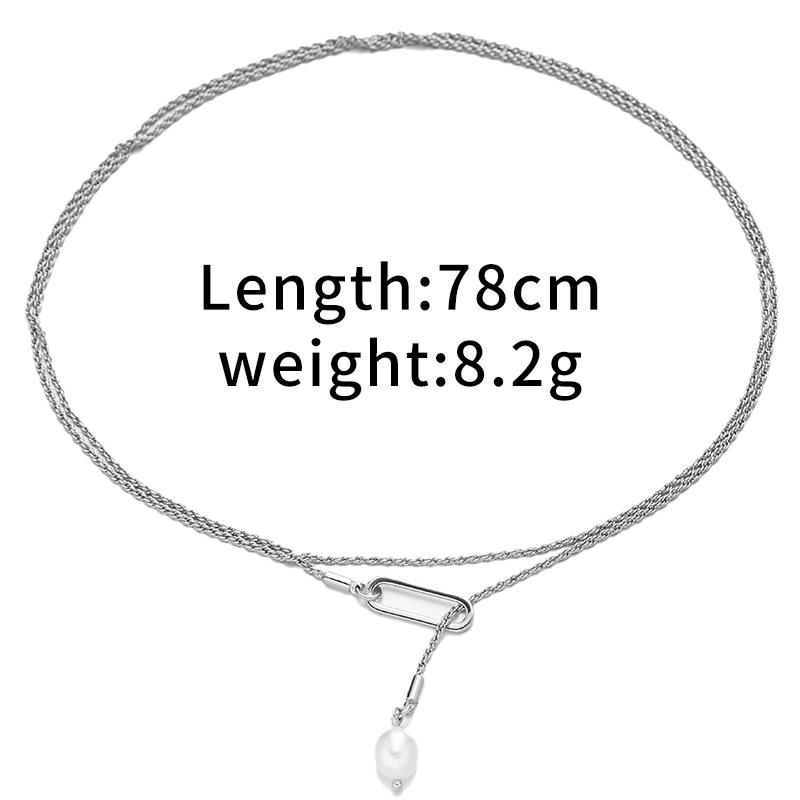 Transfronterizo retro latón dorado collar de perlas de alta calidad collar de suéter de mujer otoño y invierno larga sensación de lujo ligero simple versátil