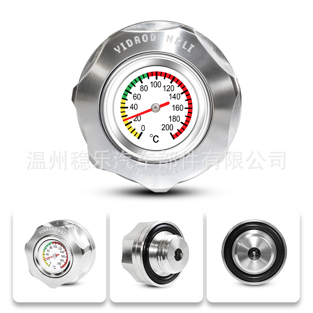 Motorcycle Oil Temperature Gauge M32*1.5Mm Silver 30mm Modified Oil Temperature Monitoring Gauge