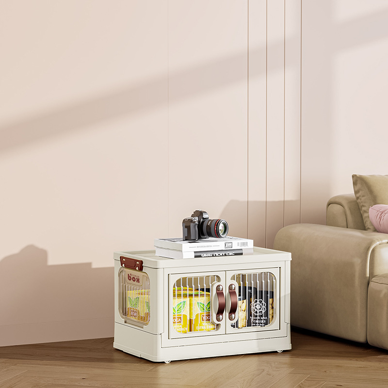 Gabinete de almacenamiento plegable sin instalación Armario de almacenamiento de ropa y refrigerios sin instalación Gabinete de almacenamiento de múltiples capas de plástico Dormitorio Sala de estar