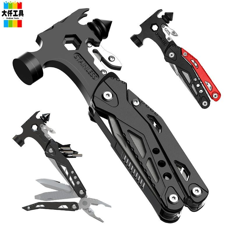 Амазонка взрывы многофункциональный пожарный молоток головка молотка плоскогубцы из нержавеющей стали аппаратные инструменты для автомобильной безопасности окна молоток