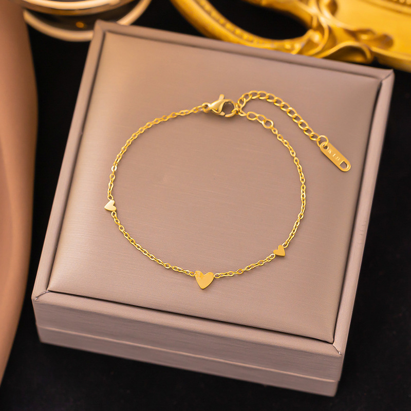 クロスボーダー東莞チタン鋼ジュエリー色褪せない新しい日本と韓国のアクセサリーブレスレット女性用 18K ゴールドファッションライト高級ハイエンド|undefined