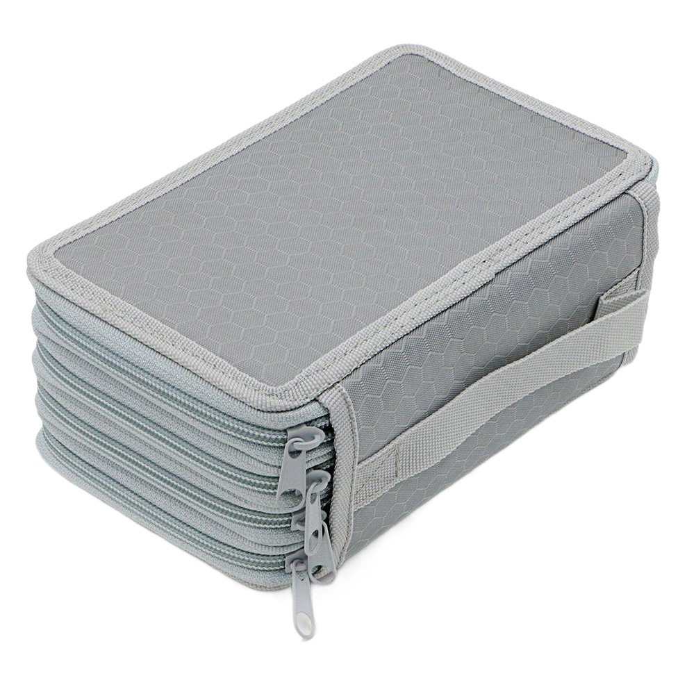 En stock caja de lápices de cuatro capas de relleno de color de jardín secreto color sólido boceto cuadrado color plomo relleno caja de papelería bolsa de lápiz de 72 agujeros