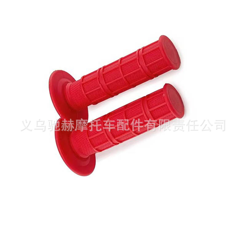 Off-road motorcycle modification accessories, single-color checkered handlebar grips, silicone handlebar covers suitable for CFMOTO, Zhangxue, Kawasaki