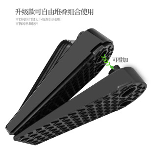 Factory wholesale tpr environmental protection material anti-collision windproof door plug new cartoon simple black stowable enlarged door plug