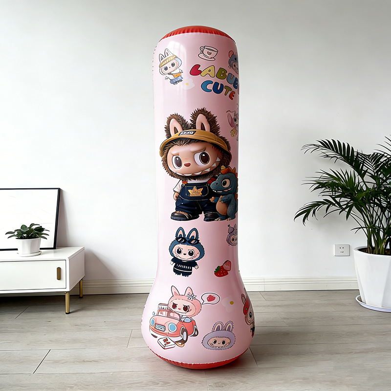 Columna de boxeo infantil PVC columna de entrenamiento infláble tumbler dibujos animados indoor ejercicio descompresión juguetes ecológicos