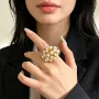 宫廷风宽版开口立体指环