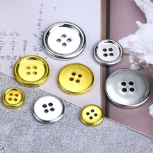 新款仿金属圆形细边塑料纽扣西装外套夹克袖口简约装饰细边纽扣