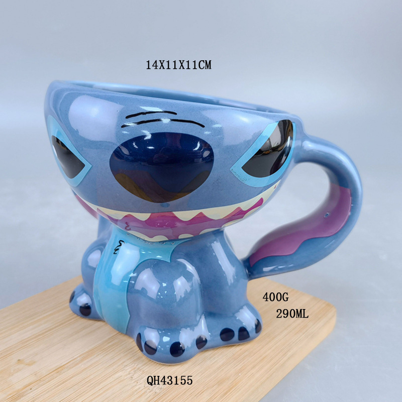 Selección estricta creativa de monstruos elfos Stitch Stitch tazas de agua tazas de té tazas de cerámica modelado tridimensional 3D
