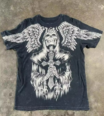 3D プリント Tシャツ衣類ヴィンテージパンクヒップホップグラフィックプリント Tシャツ男性と女性のための新しい|undefined