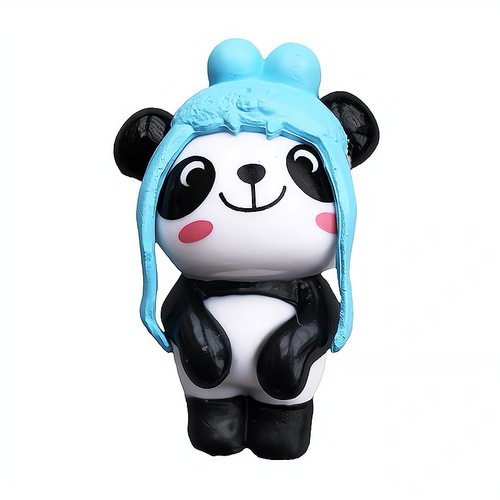 Eight creative cartoon panda refrigerator magnets, PVC three-dimensional magnetic magnets, home decoration blackboard message refrigerator magnets