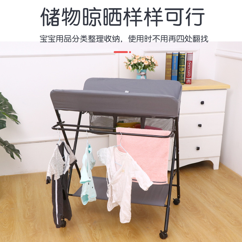 Mesa de pañales Baby Care Mesa baño masaje toque bebé cambio de pañales hogar cuna de tres engranajes ajustable