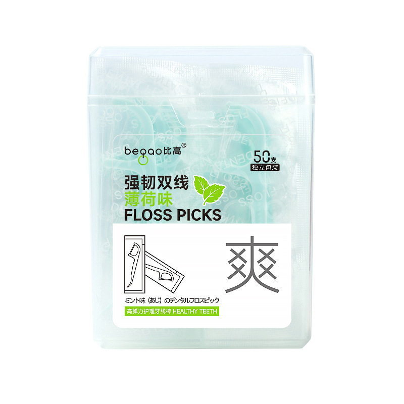 Mint Dental Floss Individually Packaged Portable Toothpick Box Household Tooth Cleaning Polymer Fine Smooth Dental Floss Family Pack