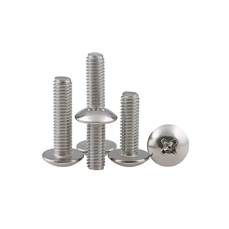 TM carbon steel nickel-plated screws Cross large flat head screws machine screws large head umbrella head M3-M6 mushroom head bolts