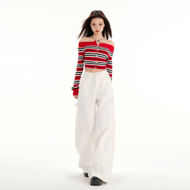 & Vintage Buckle | Loose and Relaxed | Pants | Long | Wide Leg Denim Pants