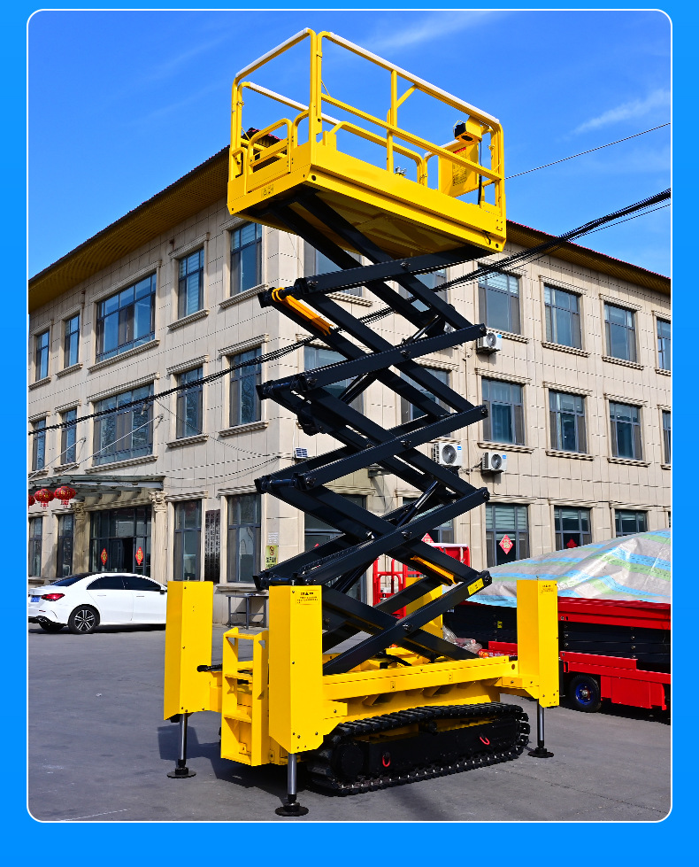 Crawler Lift Self-Propelled Aerial Climbing Vehicle Electric Hydraulic All-Terrain Self-Propelled Crawler Lift Platform