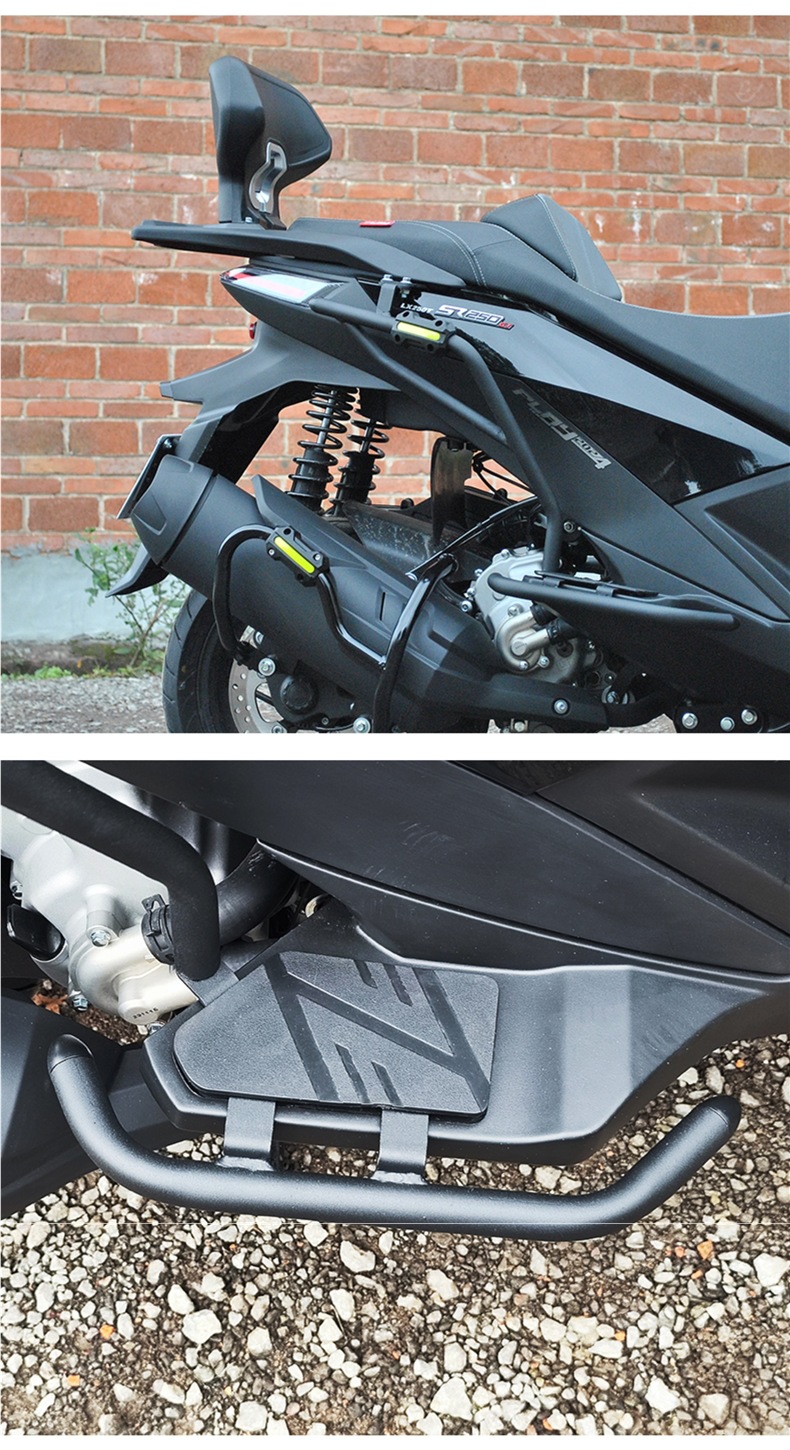 Suitable for Wuji Sr250Gt Bumper, Anti-Fall Bar, Protective Bar, Modified Rear Shelf, Tailstock Exhaust Guard
