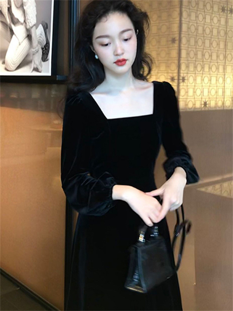 Black autumn dress