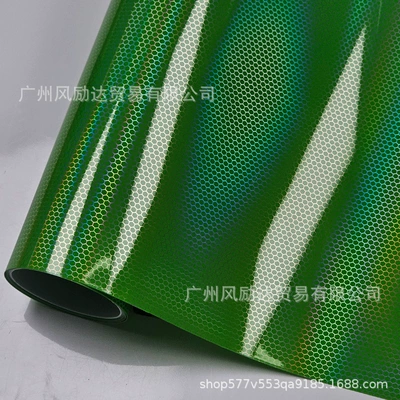 Auto Color Change Film — Body Motorcycle Color Change Film - pet-laser-honeycomb-green-30cm30cm