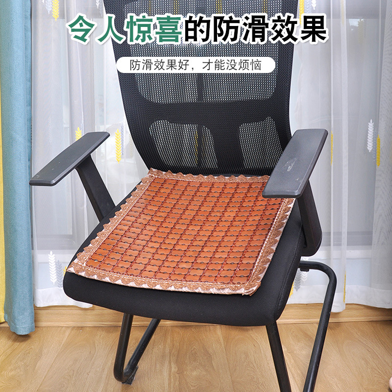 夏のマージャンの冷たい席のクッションの背もたれの竹の椅子はコンピュータの椅子を敷きます。
