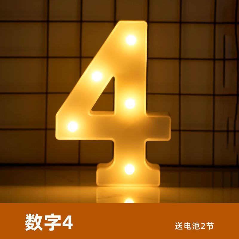 生日快乐字母灯彩灯led场景布置装饰字牌后备箱求婚道具氛围|undefined