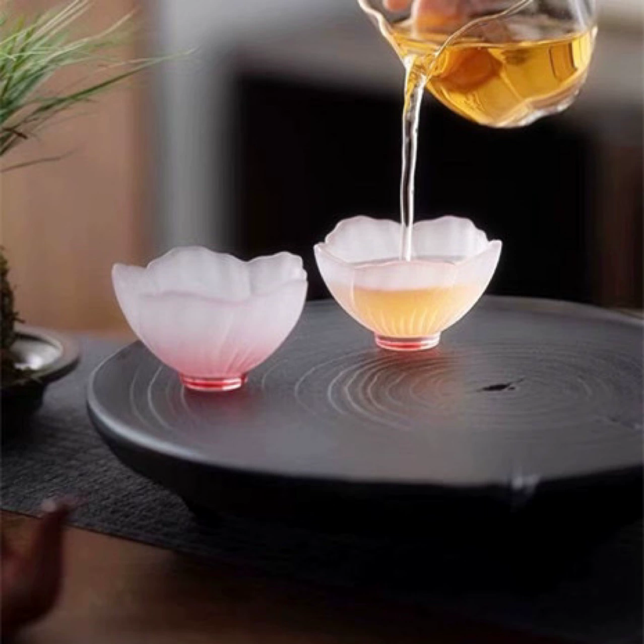 Matte glass tea cup, tea set, gift box, Chinese style
