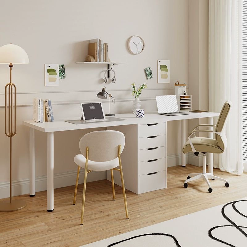Компьютерный стол для спальни, двойной длинный стол для учебы, домашний письменный стол в стиле ins, туалетный столик с ящиками, дропшиппинг от производителя