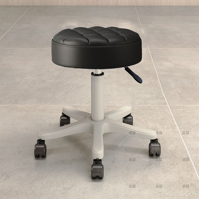 Taburete de patio elevador giratorio polea silla de barbería barbería taburete redondo de manicuras para el hogar