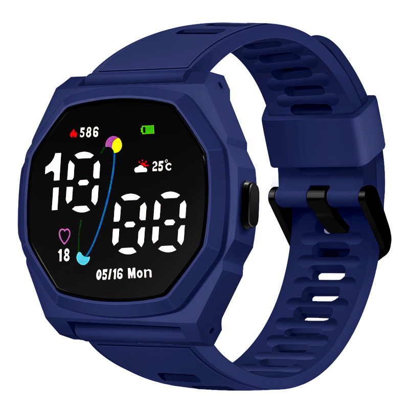 En stock nuevo estudiante casual LED reloj electrónico Apple botón Digital impermeable deportes hombres y mujeres reloj