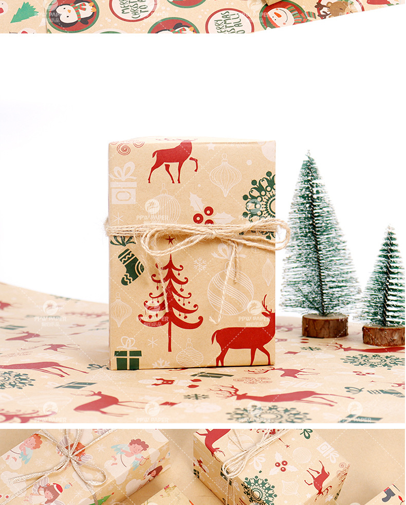 Christmas Letter Deer Paper Party Gift Wrapping Supplies display picture 3