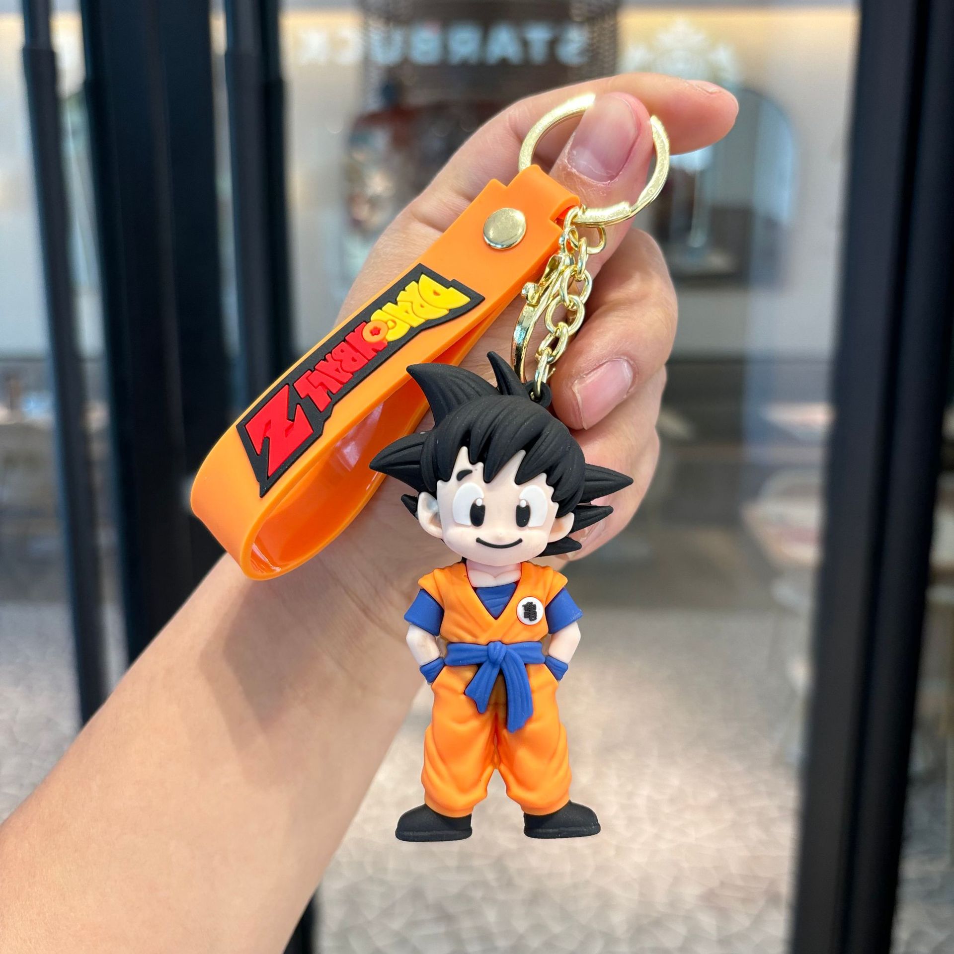 Llavero de Dragon Ball transfronterizo, colgante de muñeca Wukong, bolso de coche, llavero, máquina de agarre para bebé, pequeños accesorios de regalo
