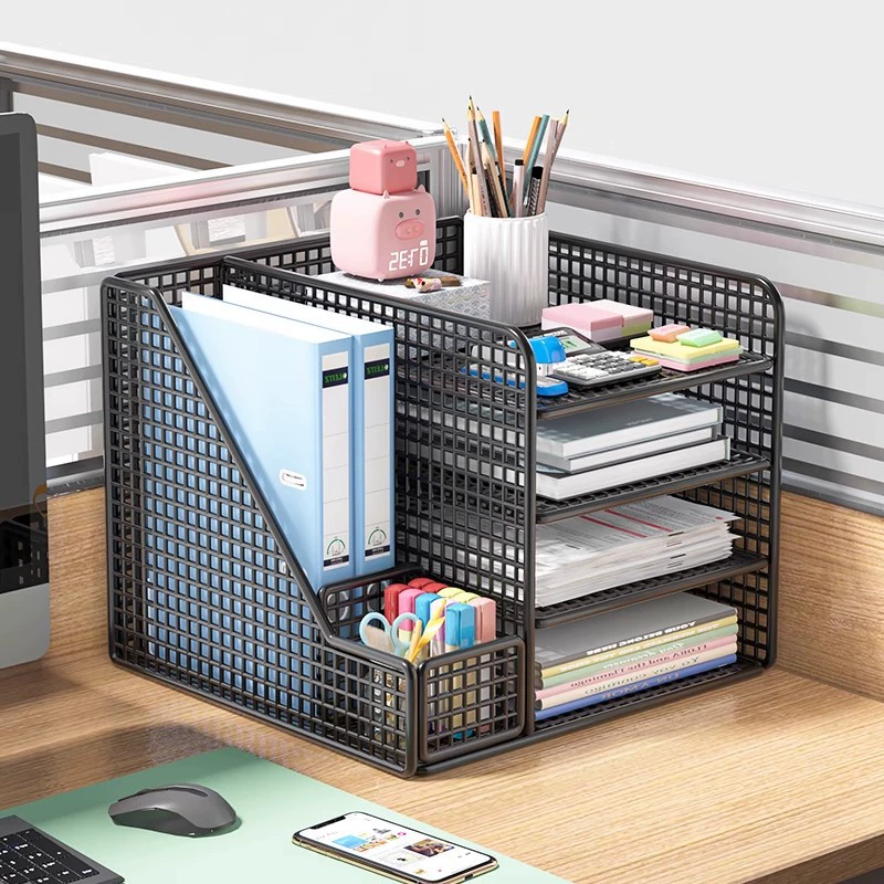 Desk -faced rack file storage shelf file storage box office supplies Daquan multi -layer file frame A4 text