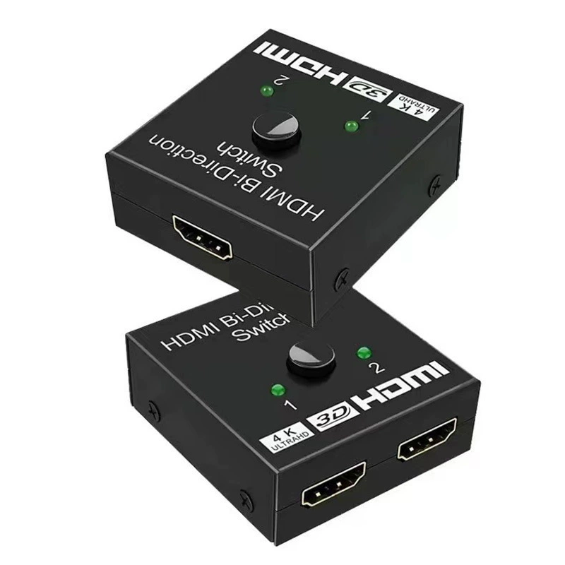 HDMI переключение 2 входа 2 входа 1 распределитель 1 точка 2 выхода высокого разрешения 4K два-в-один-выход компьютерный дисплей кнопка