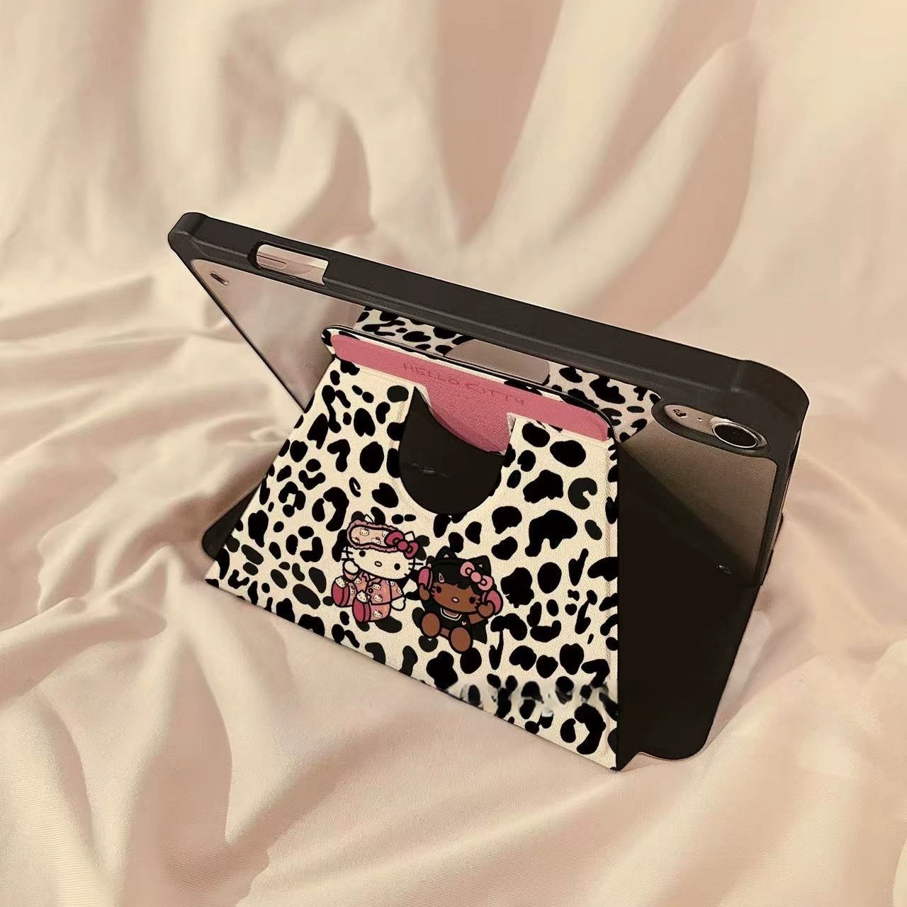 Чехол для планшета Hello Kitty, леопардовый принт, совместим с iPad 10/11 дюймов (Air7/Pro/Air4/10.2)