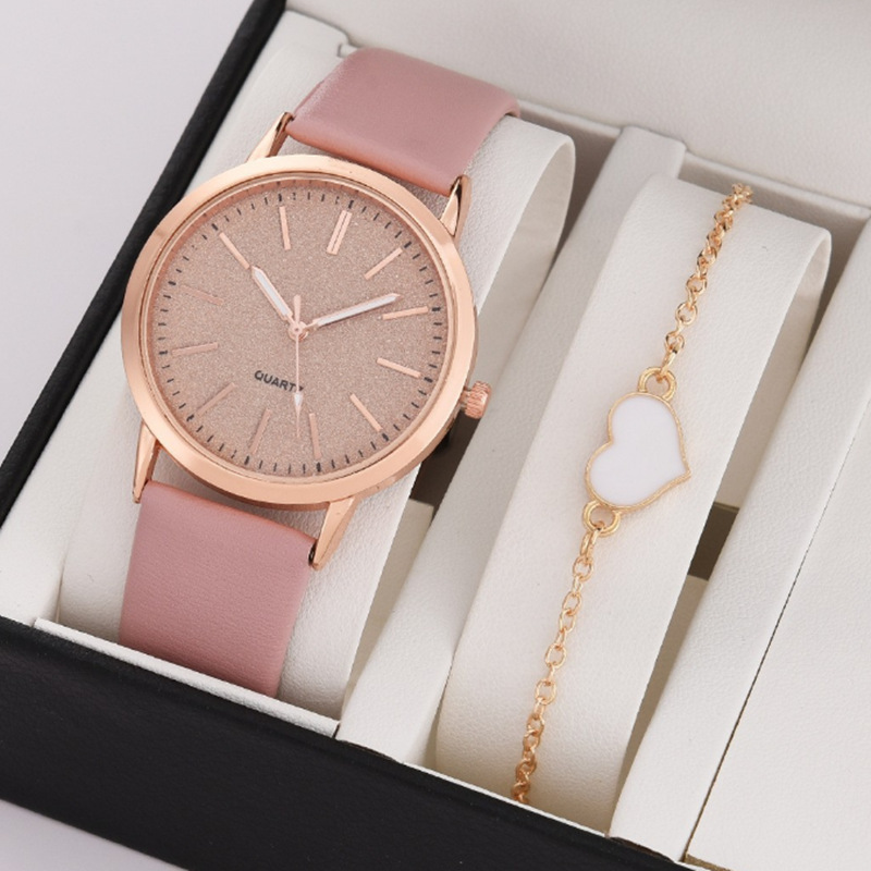 Heart Shape Pattern All Seasons Season Casual Heart Shape Buckle Quartz Watch Bracelets Women's Watches