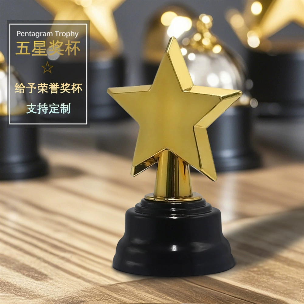 Детский сад пятиконечная звезда маленькая трофей детская игра пластиковая звезда трофей мини-креативный реквизит оптом