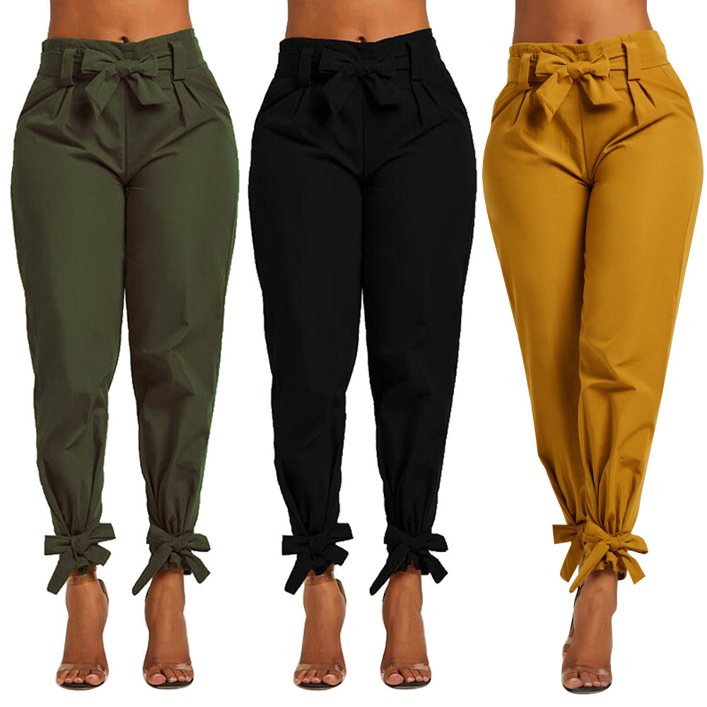 D8290 Fashionable and Elegant Independent Station Amazon Wish Platform Hot-Selling Personality Slim Pants Available in Multiple Colors in Stock