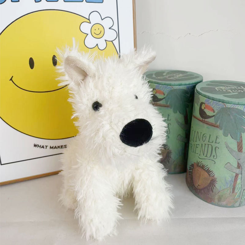 British West Highland Dog Doll Scribbled Puppy Doll Girl Heart Pacifying Doll Simulation Dog Soft Doll Wedding British West Highland Dog Doll Scribbled Puppy Doll Girl Heart Pacifying Doll Simulation Dog Soft Doll Wedding