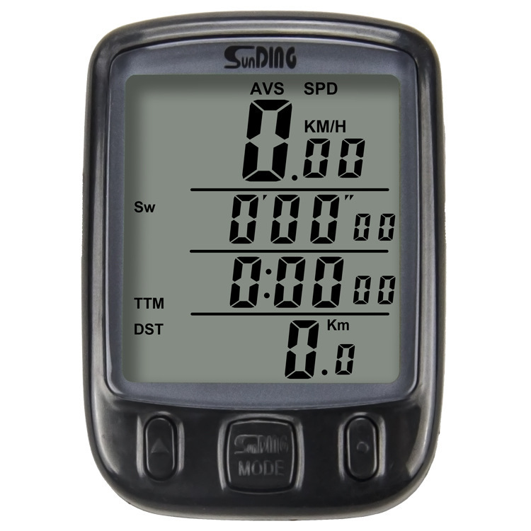 Computadora para bicicleta de montaña, pantalla grande, control por cable, odómetro, computadora con retroiluminación LED