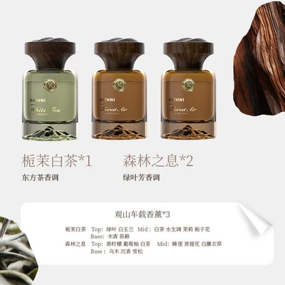 and Home Dual Use Long-Lasting Scent: Perfplant seat - gardenia-white-tea1breath-of-the-forest2