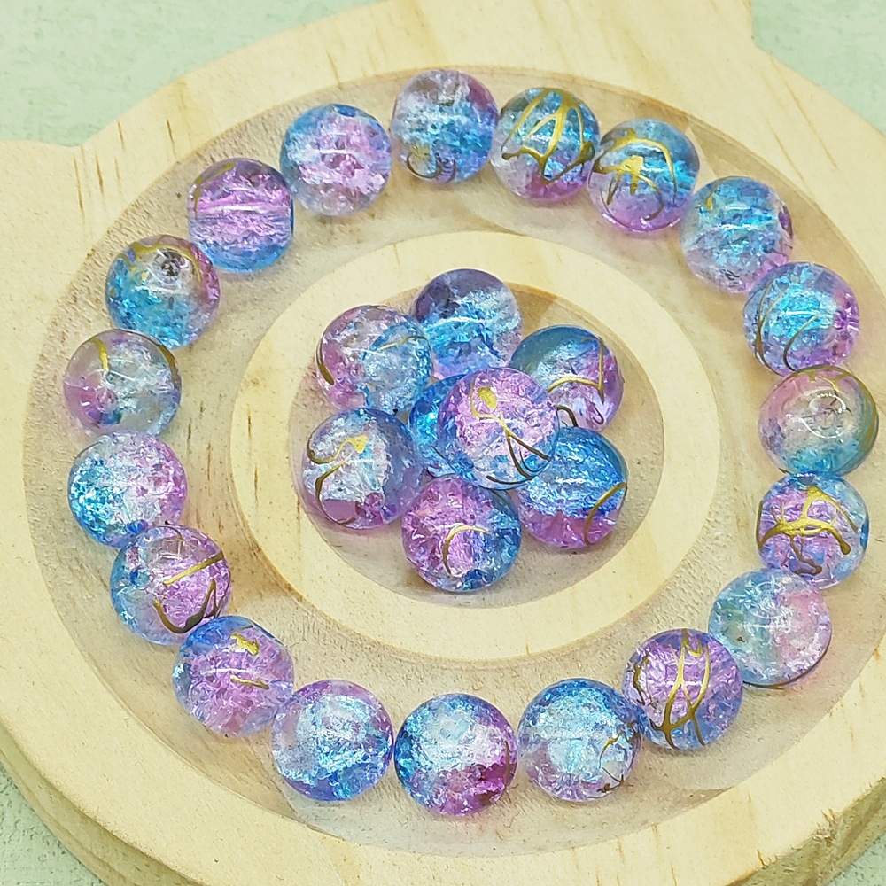 Color Block Pattern 50 PCS/Package Glass Color Block DIY Jewelry Accessories Beads