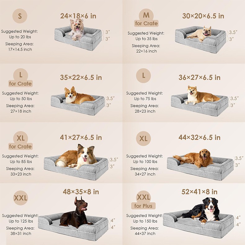 Amazon sofá cama para perros 28D esponja de compresión para perros de tamaño medio cojín de cama para perros desmontable cojín de cama para dormir