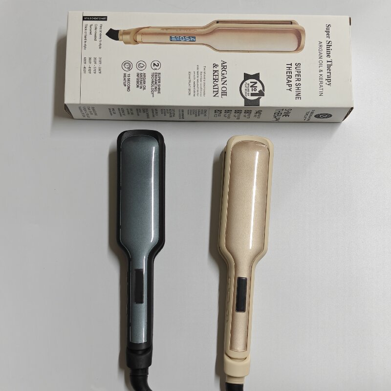 Cross-Border Foreign Trade New Lcd Hair Straightener, Curling Straightener, Wet and Dry Dual-Use Curling Iron, Electric Splint, Wide Splint Straightener