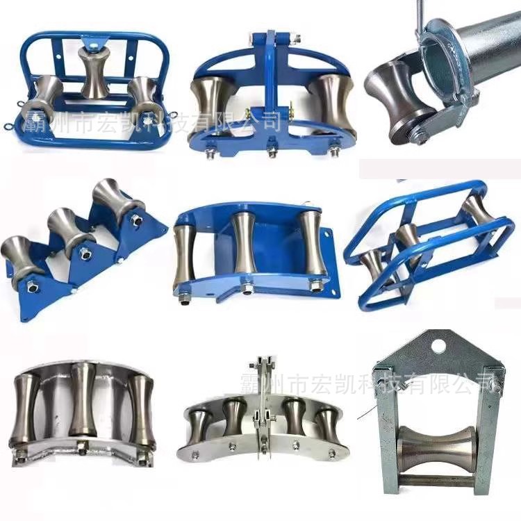 电缆放线滑轮重型合金钢轮转角尼龙地缆直跑电力滑车电缆吊轮