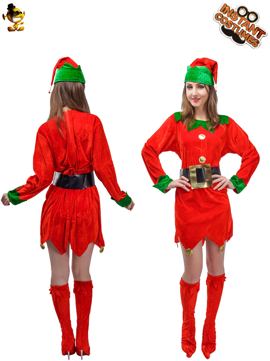 Traje de Navidad de los hombres traje de Navidad de las mujeres vestido de Navidad pareja traje de la mascarada image 4