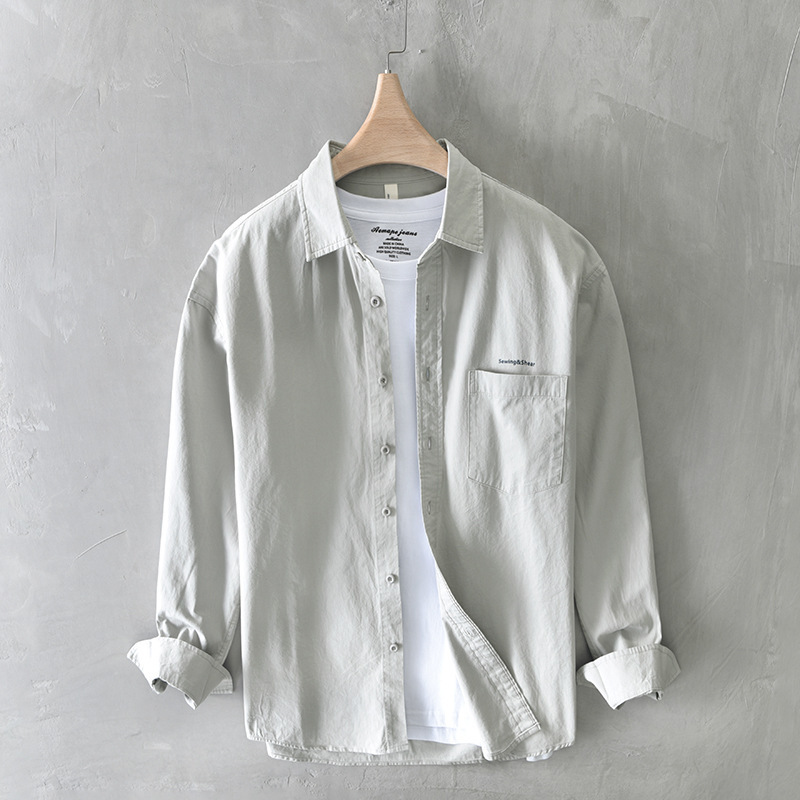 Z730 Japanese Shoulder Loose Casual Men's Shirt