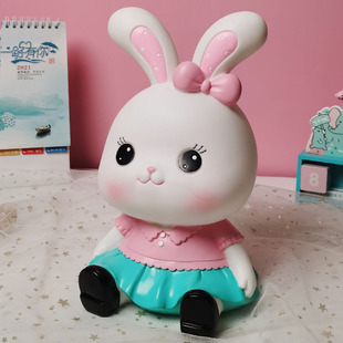 Cute little rabbit piggy bank 2022 new Internet Red children's vinyl piggy bank desirable gifts for boys and girls
