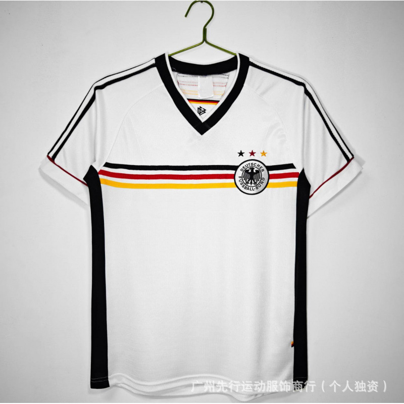 Colección de fútbol retro popular Argentina Alemania Inglaterra Brasil Copa Mundial de fútbol de manga corta