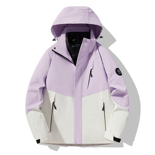 Loose-fit windproof, heat-retaining fleece-lined down inner jacket, outdoor style for couples, unisex