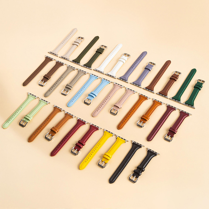 Suitable for Apple Watch bands iwatch7/8/9/SE/Ultra women's ultra-fiber leather strap accessories in Chanel style