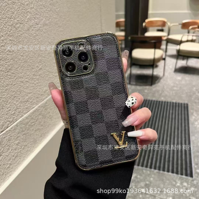 高级感潮牌外贸贴皮全包侧贴电镀适用iPhone17Promax苹果16手机壳|undefined